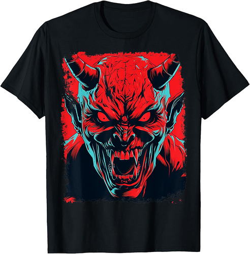 Red Demon Halloween Design T-Shirt