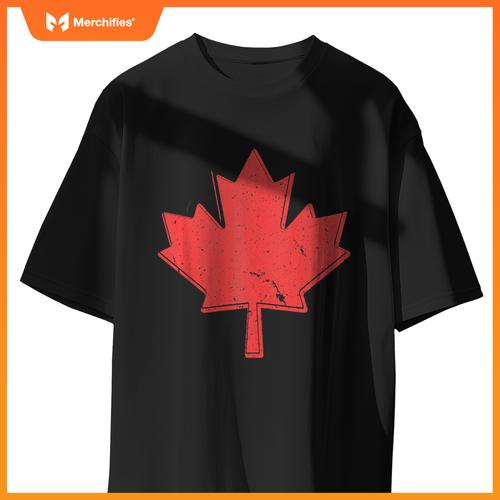 Red Maple Leaf Canadian Pride Simple Canada Symbol Patriotic T-Shirt