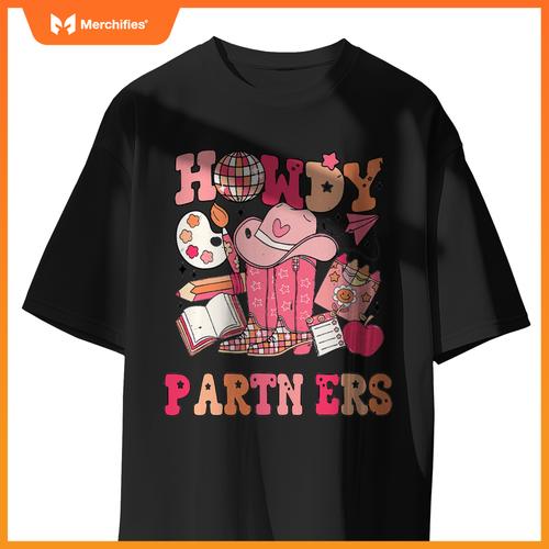 Retro Howdy Teacher Disco Ball Cowboy Cowgirl Back To School