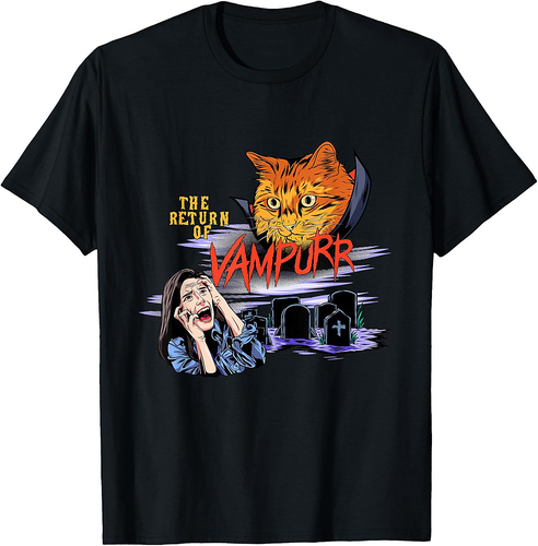 Return Of The Vampurr Cute Cat Cat Lover Cat Owner Halloween T-Shirt for Men Women Kids