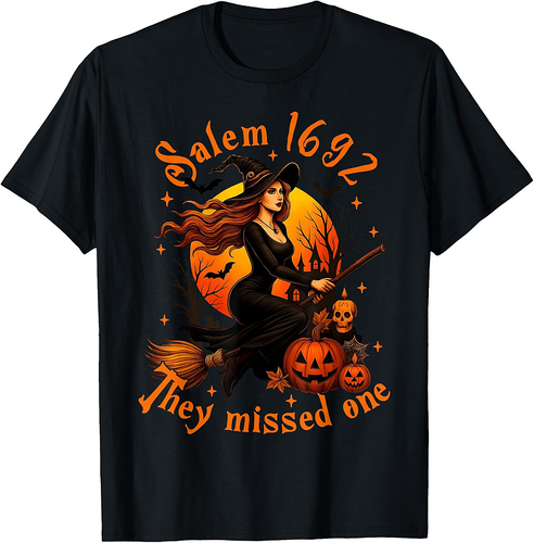 Salem 1692 They Missed One Witch Halloween Salem Witch Trial T-Shirt