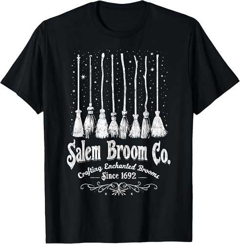 Salem Broom Company 1692 Funny Last Minute Halloween Tee T-Shirt