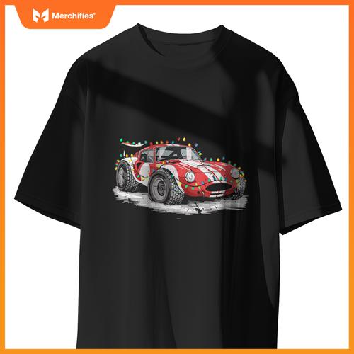 Santa Race Car Christmas Decorations Christmas Racing Car T-Shirt