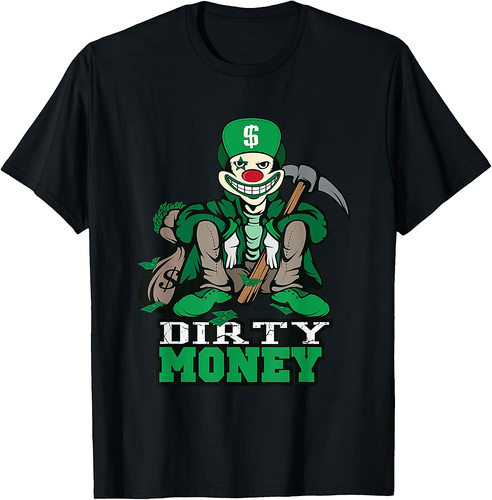 Scary Clown Money TShirt - Halloween Costume Gift Men Women T-Shirt