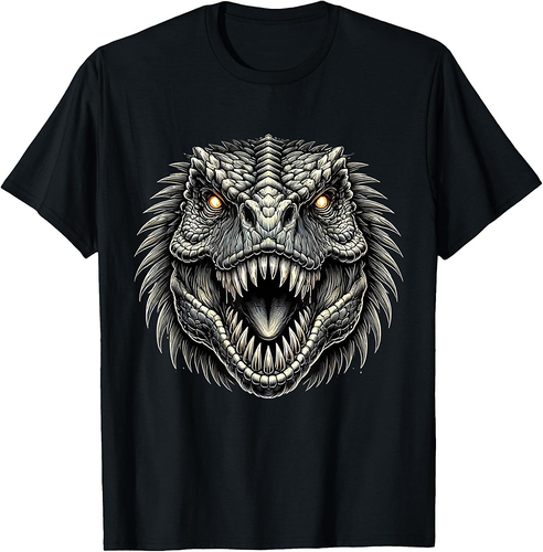 Scary Dinosaur Face Evil T Rex Halloween Costume T-Shirt