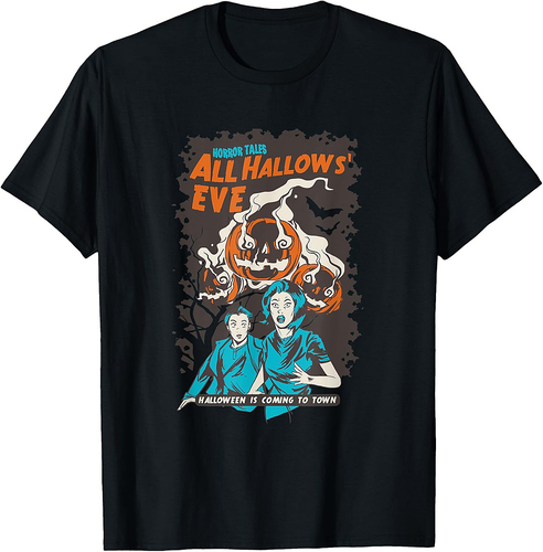 Scary Horror Vintage Spooky Halloween Is Coming To Town T-Shirt