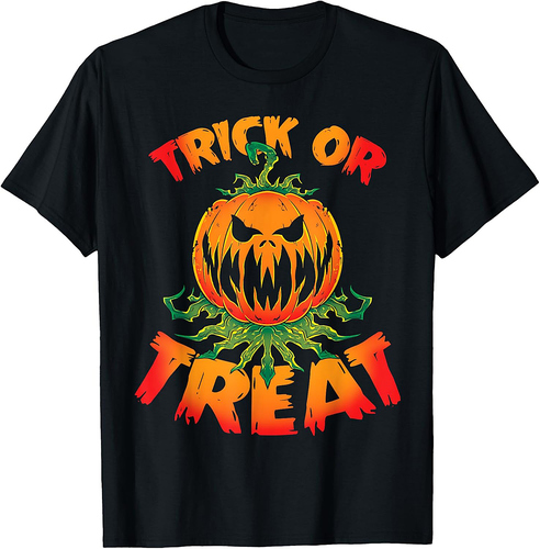 Scary Jack O Lantern Pumpkin Halloween T-Shirt
