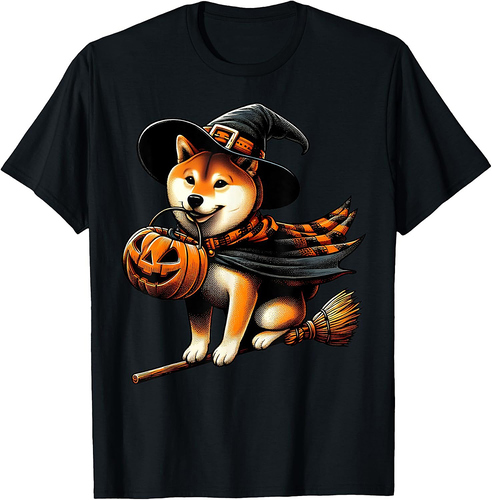 Shiba Witch Halloween T-Shirt