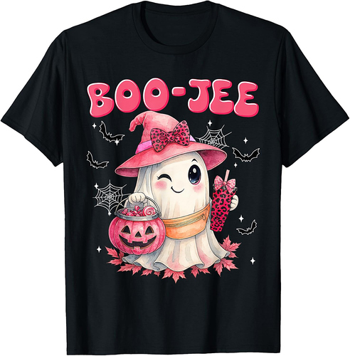 Spooky Season Cute Boo Jee Boujee Halloween Costumes Girls T-Shirt