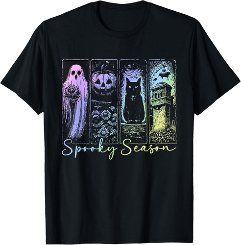Spooky Season Retro Halloween Boo Ghost Men Women T-Shirt