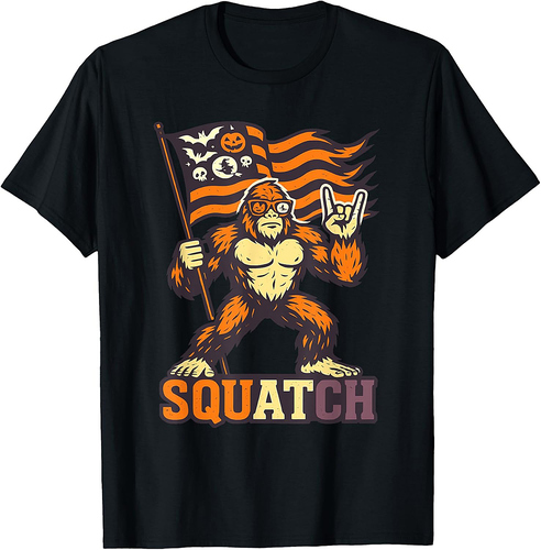Squatch Funny Sasquatch Halloween Cryptid Design T-Shirt