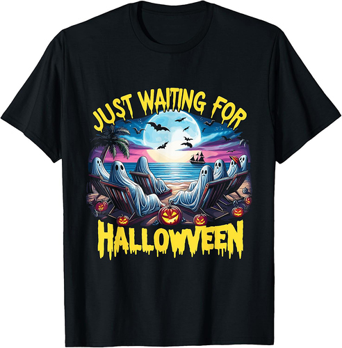 Summerween Beach Spooky Vibe Just Waiting For Halloween T-Shirt