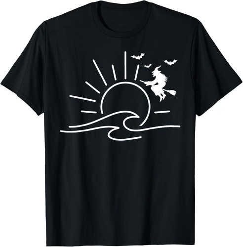 Summerween Halloween Witch Sun Summer Spooky Beach Vibes T-Shirt