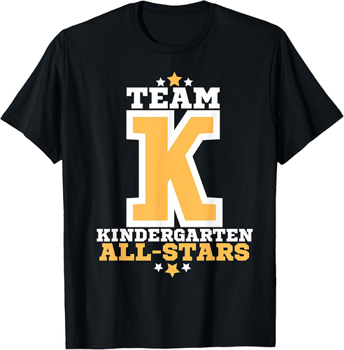Team Kindergarten All-Stars: Back-to-School Sports Apparel T-Shirt