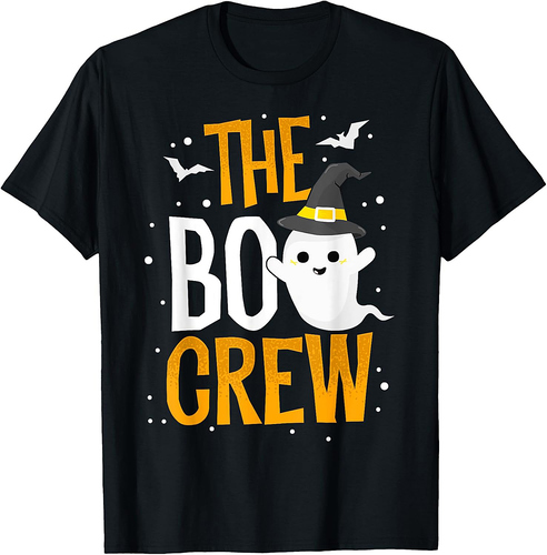 The Boo Crew Halloween Ghost Trick Treat Outfit Squad Team T-Shirt