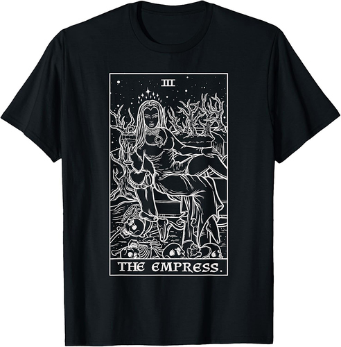 The Empress Tarot Card Halloween Vampire Gothic Horror Witch T-Shirt