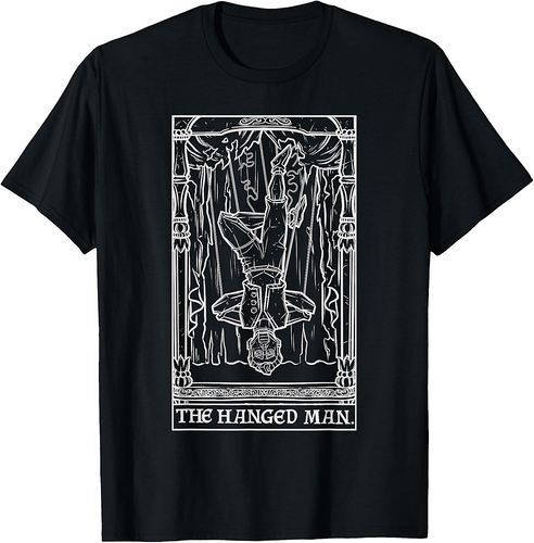 The Hanged Man Tarot Card Halloween Goth Horror Puppet T-Shirt