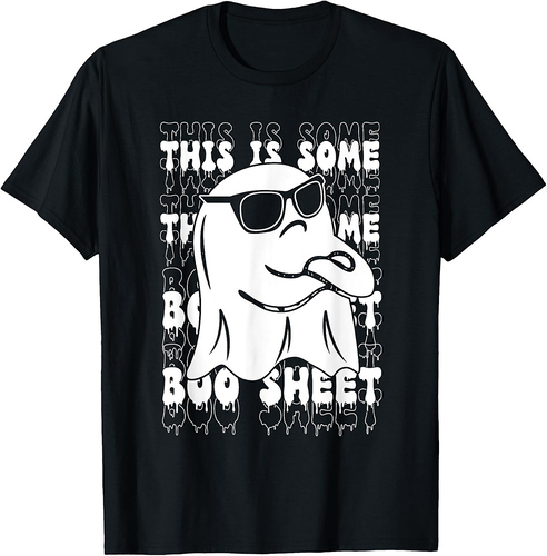 This Is Boo Sheet Ghost Retro Halloween Costume Men Women T-Shirt