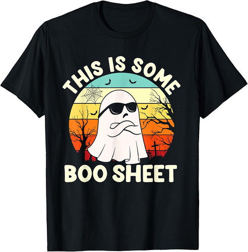 This Is Some Boo Sheet For Men Women Retro Ghost Halloween T-Shirt