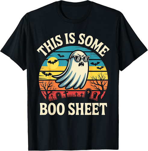 This Is Some Boo Sheet Ghost Retro Funny Halloween Men Women T-Shirt