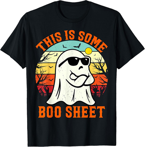 This Is Some Boo Sheet Ghost Retro Halloween Funny Halloween T-Shirt