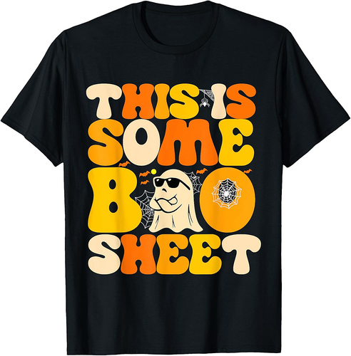 This Is Some Boo Sheet Retro Groovy Halloween Cute Boo Ghost T-Shirt