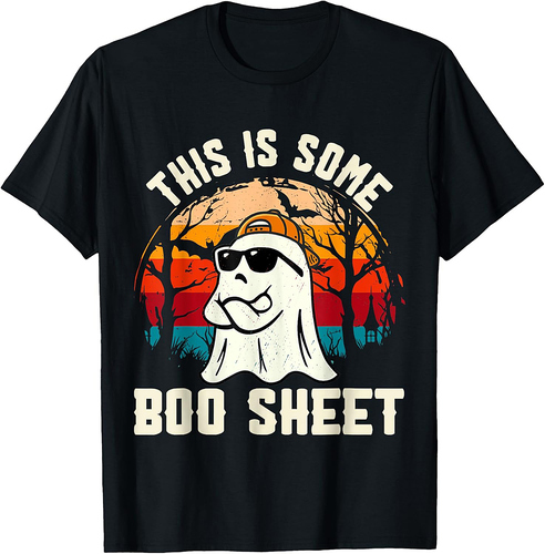 This is Some Boo Sheet Ghost Retro Funny Halloween Men Women T-Shirt