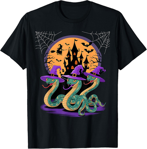 Three Halloween Snakes Witchy Costume T-Shirt