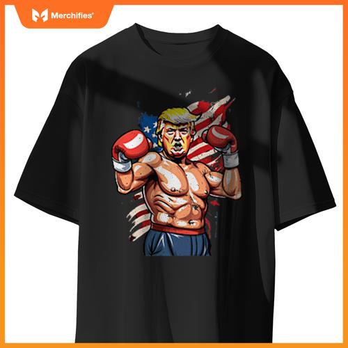 Trump Boxing Champion Patriotic Fighter Minimalist T-Shirt