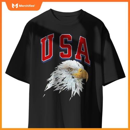 USA Bald Eagle Patriotic Red White Blue Freedom Spirit Pride T-Shirt