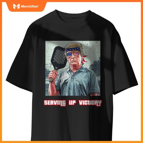 USA Pickleball Champ Patriotic Trump Political & Pickleball T-Shirt