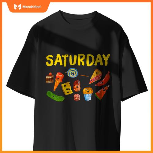 Very Hungry Caterpillar Saturday Fruits Birthday Teacher T-Shirt