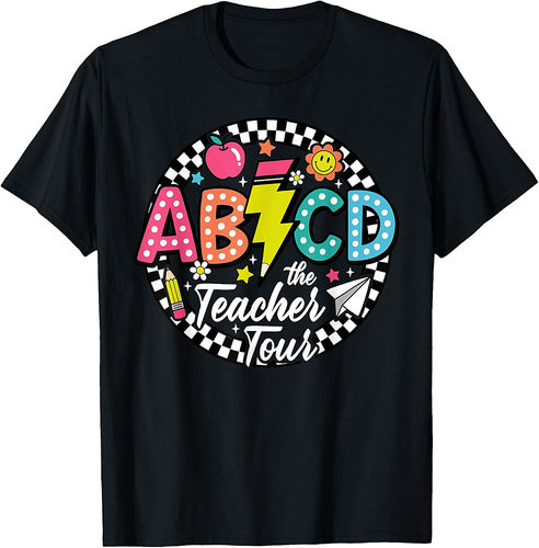 Vintage ABCD Teacher Back To School T-Shirt - Tee Gift First Day Of School