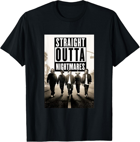 Vintage Horror Halloween Scary Straight outta nightmares T-Shirt