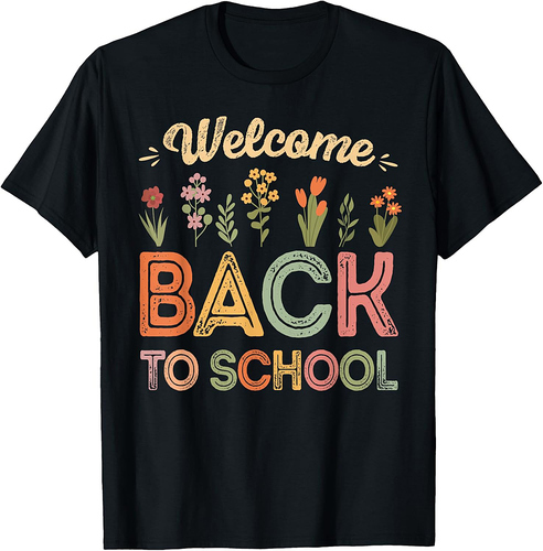 Vintage Welcome Back To School First Day Of School Teacher T-Shirt for Men Women Kids