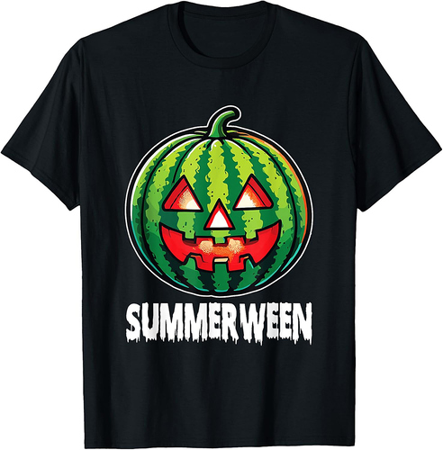 Watermelon Jack O Lantern Happy Summerween T-Shirt