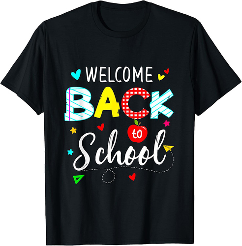 Welcome Back To School First Day Of School Colorful Teacher T-Shirt