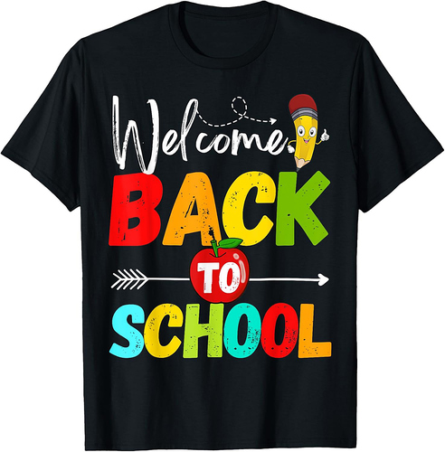 Welcome Back to School 2024 Cute Teachers Students First Day T-Shirt