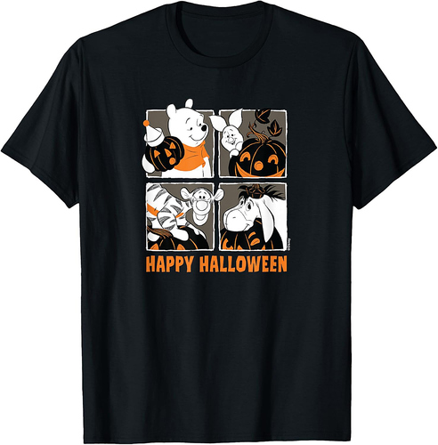 Winnie the Pooh - Happy Halloween Grid T-Shirt