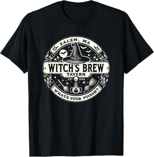 Witch’s Brew Tavern Vintage Halloween Witch T-Shirt
