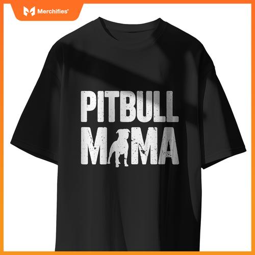 Womens Pitbull Mama Dog Lover Breeder T-Shirt