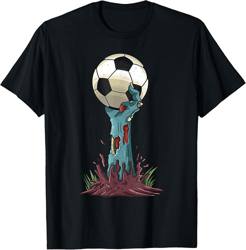 Zombie Hands Soccer Funny Horror Scary Halloween Costume T-Shirt