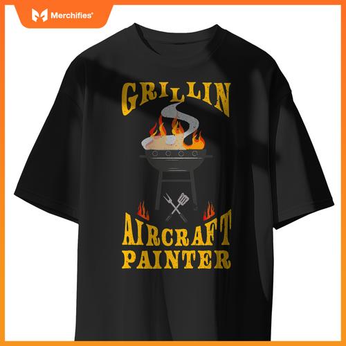 Aircraft Painter Bbq Grill Smoker & Barbecue Chef T-Shirt