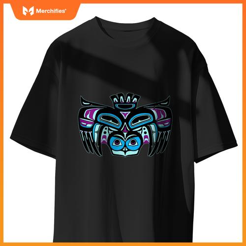 Alaska native american style tlingit haida indian owl spirit