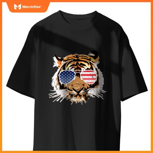 american sunglasses tiger kids boys patriotic fourth T-Shirt