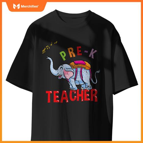 Back to school elephant pre-k teacher T-shirt