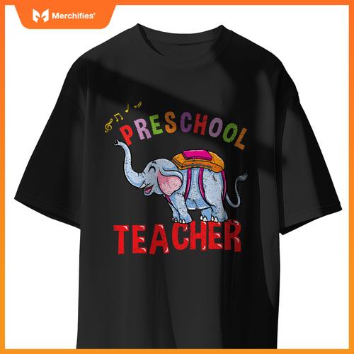 Back to school elephant preschool teacher