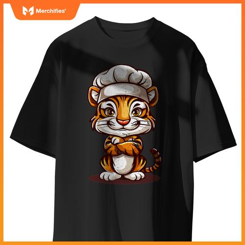 Chef Tiger - Cute Tiger In A Chefs Hat Tiger Chef T-Shirt