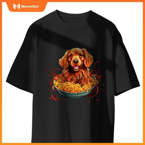 Cool Noodle Dog  Pets, Spaghetti, Macaroni, Ravioli Fans T-Shirt