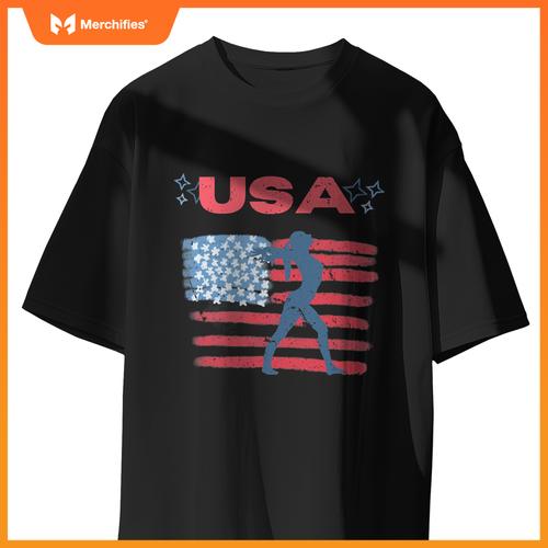 cute gymnastics american flag star  patriotic usa gymnast T-Shirt